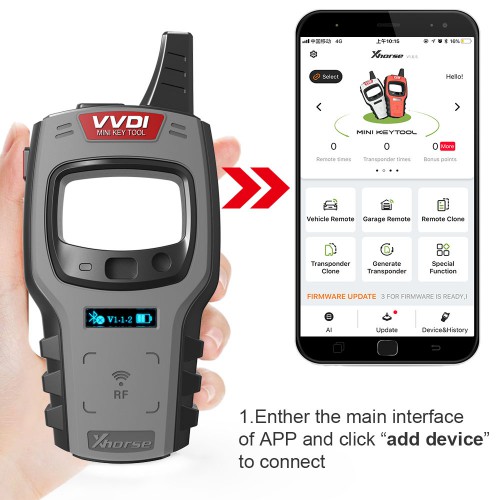 V1.8.7 Xhorse VVDI MINI Key Tool Remote Programmer Free With Renew Cable