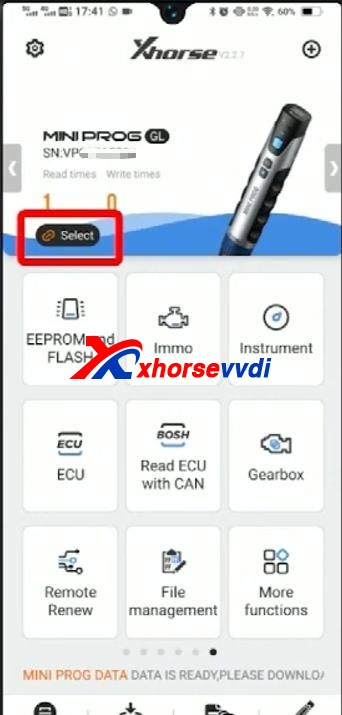 How Vvdi Mini Prog Reads Vw Med17.5.25 Ecu With Bosh Ecu Adapter 6