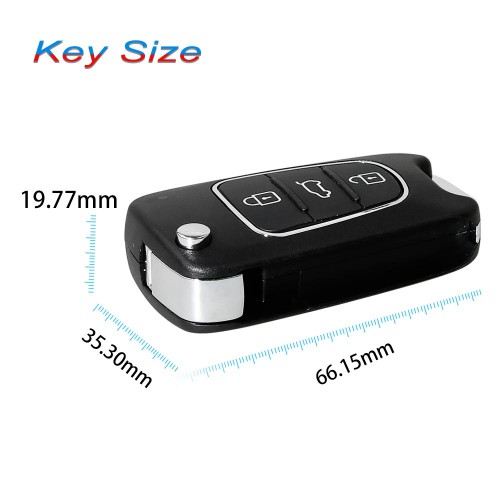 Xhorse XNHY02EN Wireless Remote Key 3 Buttons for KIA Hyundai Flip Type 5pcs/lot