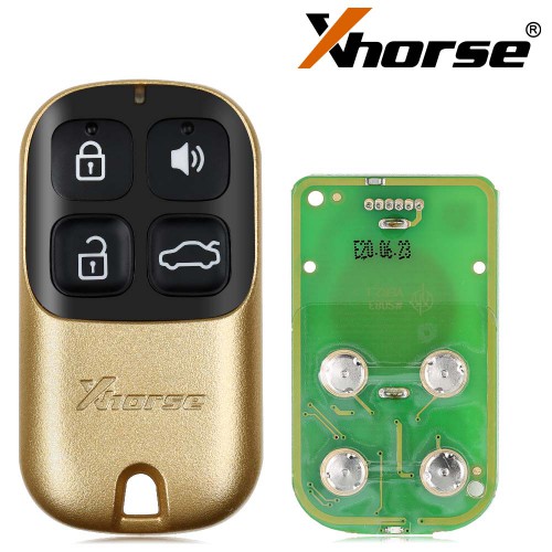 (UK Ship) Xhorse Universal Wire Remote Key 4 Buttons Golden Style XKXH02EN 5pcs/lot