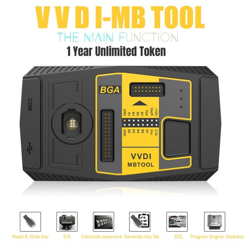 V5.1.5 Xhorse VVDI MB Tool Benz Key Programmer with 1 Year Unlimited BGA Tokens