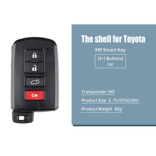 SUV Key Shell for Toyota XM Smart Key 1755 3+1 Buttons 5pcs/lot