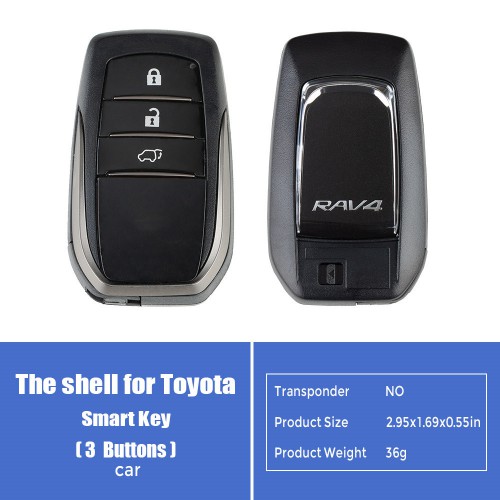 SUV Key Shell for Toyota XM Smart 1692 Type RAV4 3 Buttons With Logo 5pcs/lot