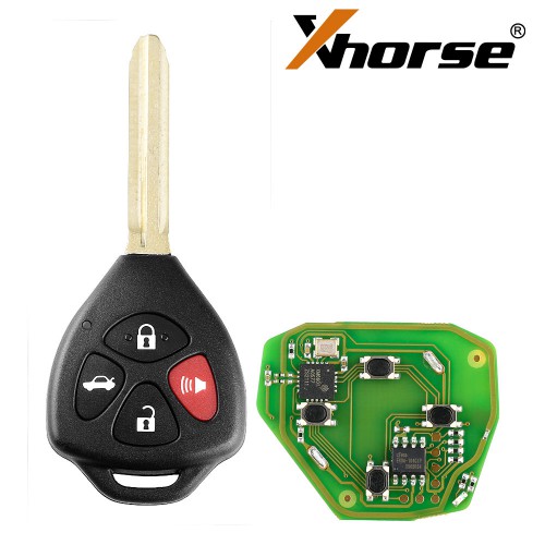 Xhorse Wire Universal Remote Key for Toyota Style Flat 4 Buttons XKTO02EN 5pcs/lot