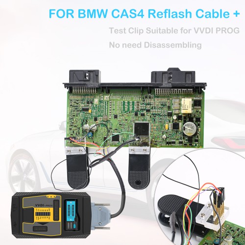 VVDI PROG BMW CAS4 Data Reading Socket Adapter+ Clip + Wire NO Removing Components