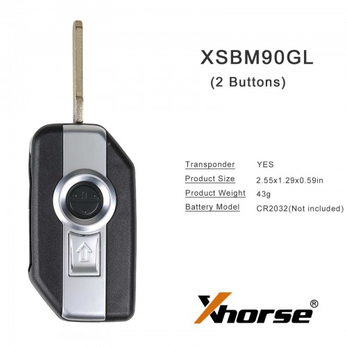 Xhorse XSBM90GL XM38 BMW Motorcycle Smart Key with 8A Chip 3 Buttons 10pcs/lot
