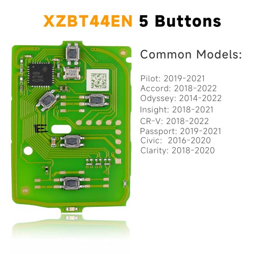 Xhorse XZBT44EN Special PCB for Honda Only 5 Buttons 5pcs/lot