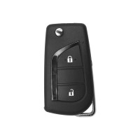 Xhorse Wireless Universal Folding Remote Key for Toyota Flip 2 Buttons XNTO01EN 5pcs/lot