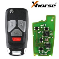 Xhorse Wire Remote Filp Key for Audi Type 3+PANIC XKAU02EN 5pcs/lot