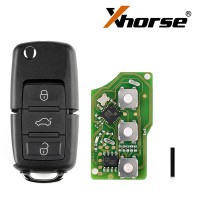 Xhorse Volkswagen B5 Type Remote Key 3 Buttons XKB501EN 5pcs/lot