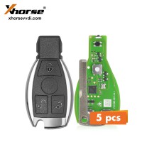 5pcs Xhorse VVDI BE Key Pro with Key Shell 3 Button for Mercedes Benz Complete Key