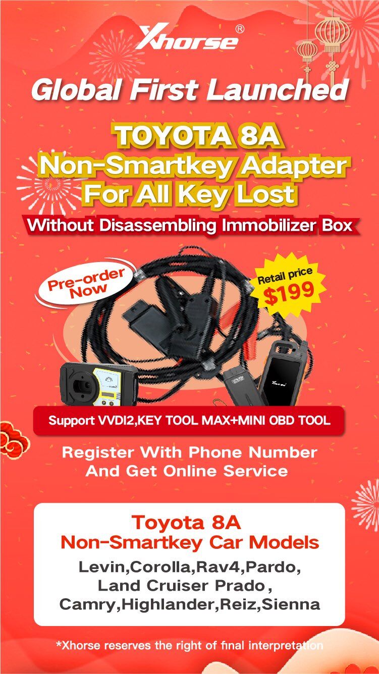 xhorse toyota 8a adapter