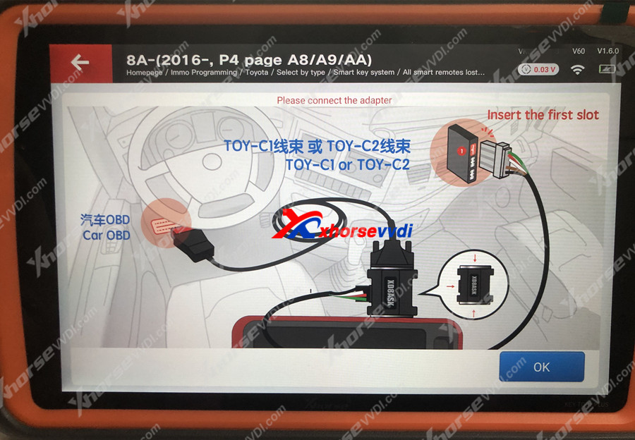 Xhorse XDBASK Toyota 8A Adapter smart key