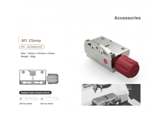 M1 Clamp for Condor MINI/Condor Dolphin/Condor XC-MINI Plus Key Cutting Machine