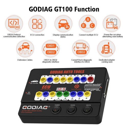 GODIAG GT100 AUTO TOOLS OBD II Break Out Box ECU Connector Work with Xhorse VVDI2