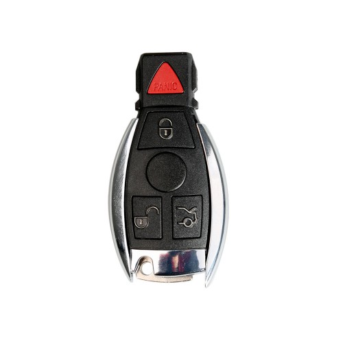 5pcs Benz Smart Key Shell 3+1 Button Plastic with a Red Button and Xhorse VVDI BE Key Pro Package
