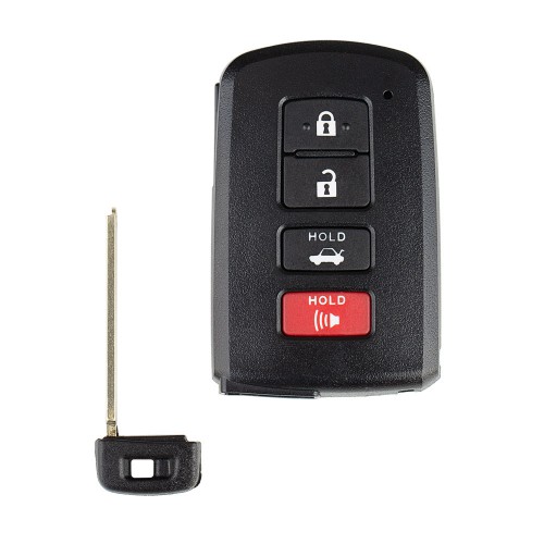 Xhorse XM Smart XSTO00EN with Key Shell for Toyota 1742 Type 3+1 Buttons Complete Key