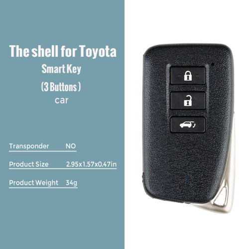 SUV Key Shell for Lexus Work with Xhorse XM Smart 1591 Type 3 Buttons 5pcs/lot