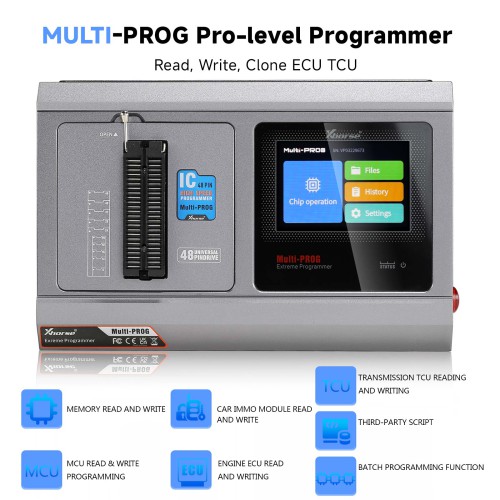 Xhorse VVDI Multi-Prog Programmer Newly Support ECU & TCU Read/Write/Clone Free MQB48 License