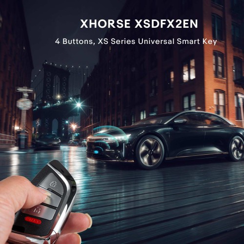Xhorse XSDFX2EN Smart Remote Key Knife Style 4 Buttons 5pcs/lot