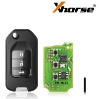 Xhorse XKHO00EN Wire Remote Key for Honda Type 3 Buttons 5pcs/lot