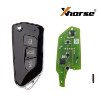 Xhorse XKGA81EN All Black GA08 Style 3 Buttons Wire Remote Key 5pcs/lot