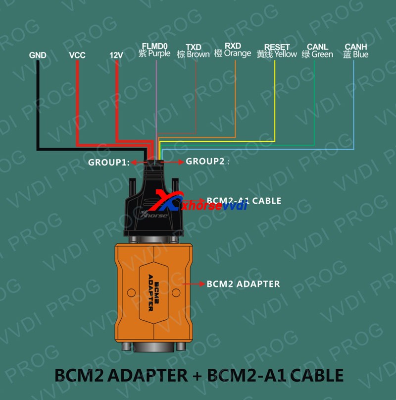 BCM2 adapter + BCM2-A1 cable