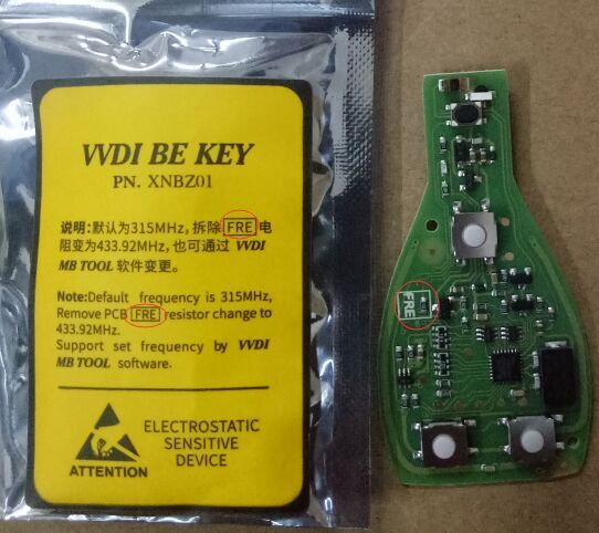 xhorse benz key pro frequency